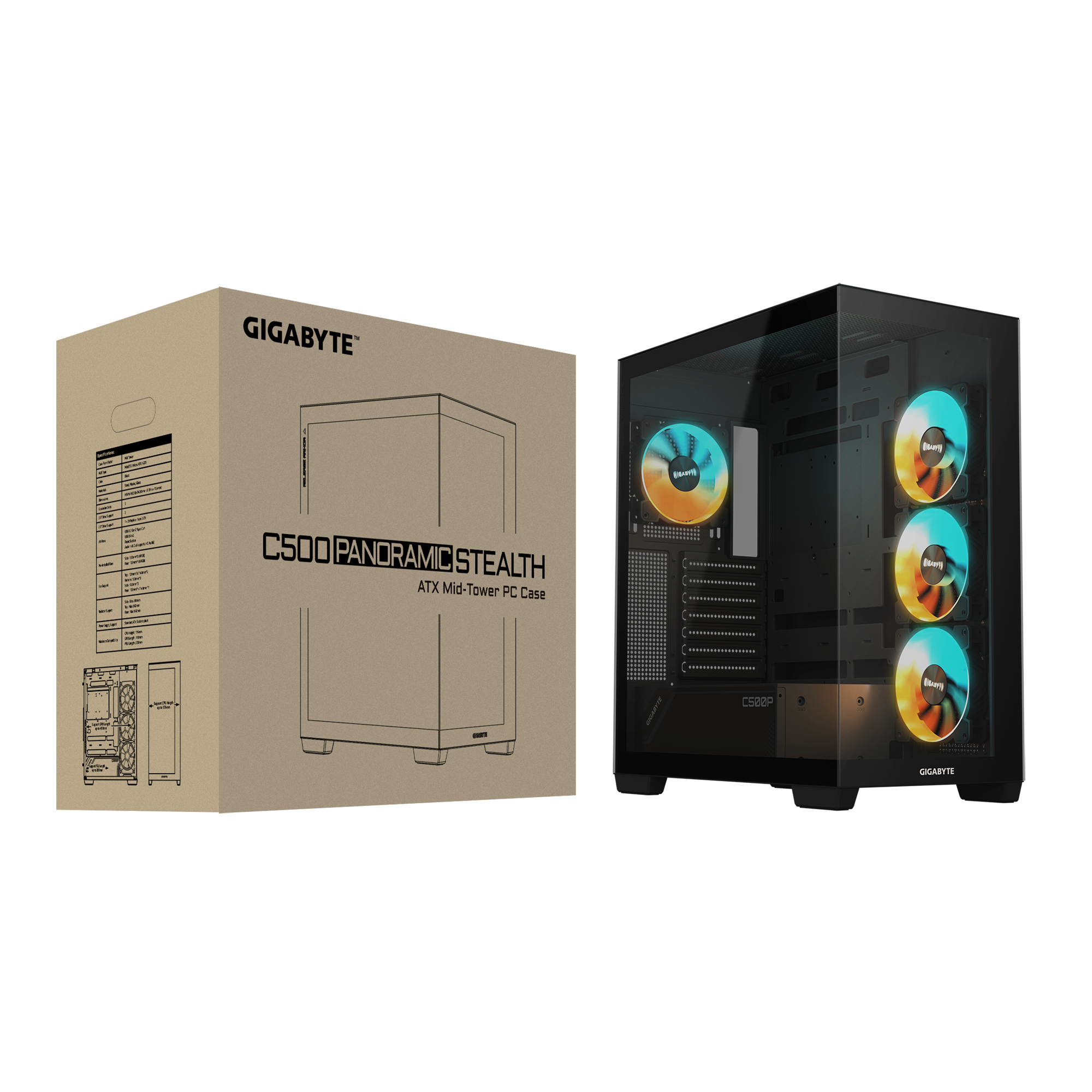 GIGABYTE lancia il nuovo case da gioco: C500 PANORAMIC STEALTH